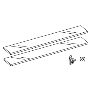 Kohler® 1244955 Large Shelf with L-Clip Kit, 35 inch Size