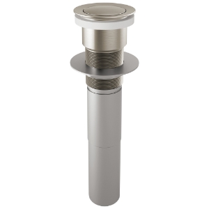 Brizo® RP81627NK Pushbutton Activated Pop-Up Drain Assembly, Luxe Nickel, Brass Drain
