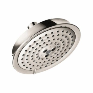 Hansgrohe 28471831 Raindance C 150 AIR 3-Jet Shower Head, Number of Spray Type: 3, BalanceAir/RainAir/WhirlAir Spray, 0.9 gpm Max Flow, Round Head, Wall Mount, Polished Nickel