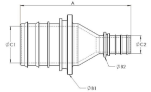 REHAU® 425028-001 1-1/2" x 3/4" EVERLOC+™ LF Brass Reducer Coupling