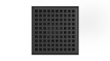 Infinity Drain® LQ52BK 5"x5" LQ5 Squares Pattern Strainer-2" Throat in Matte Black