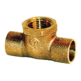 LEGEND 302-343NL Pipe Tee, 1/2 in Nominal, C x C x FNPT End Style, Copper