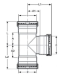 Viega 22312 ProPress XL Tee Copper 4X4X3/4