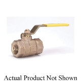 Milwaukee Valve BA-400S A 114 2-Piece Ball Valve With Handle, 1-1/4 in Nominal, Thread End Style, Bronze Body, Full Port, RPTFE Softgoods, Domestic
