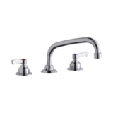 Elkay® LK800AT08L2 Food Service Faucet, 1.5 gpm Flow Rate, 8 in Center, Arc Tube Spout, Polished Chrome, 2 Handles