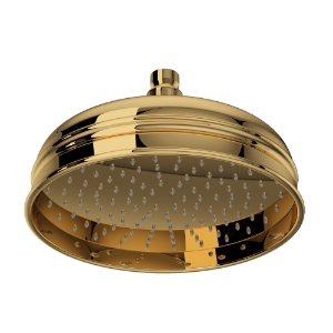 Rohl® 1037/8IB Traditional Single Showerhead, 1.8 gpm, Wall Mounting, 9 in Head, Italian Brass