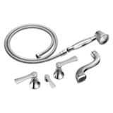 Brizo® T70360-PC Rook® 2 Handle Tub Filler Trim Kit With Bi-Directional Lever Handle, Solid Brass, Polished Chrome