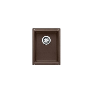 Blanco 515653 PRECIS™ SILGRANIT® II Medium Composite Sink, Café, Rectangle Shape, 12.6 in L x 15-3/4 in W x 7-1/2 in D Bowl, 13-3/4 in L x 18 in W, Undermount, Granite
