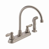 Peerless® P299575LF-SS Kitchen Faucet, 1.8 gpm Flow Rate, 8 in Center, High-Arc Spout, Stainless Steel, 2 Handles