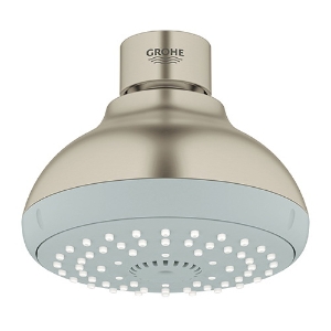 GROHE 27606EN0 New Tempesta® 100 Shower Head, 2.5 gpm Max Flow, 4 Sprays, 3-15/16 in Dia Head, Brushed Nickel Infinity