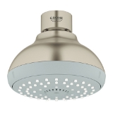 GROHE 27606EN0 New Tempesta® 100 Shower Head, 2.5 gpm Max Flow, 4 Sprays, 3-15/16 in Dia Head, Brushed Nickel Infinity
