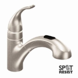 Moen® 67315SRS Kitchen Faucet, Integra®, 1.5 gpm Flow Rate, 120 deg Spout, Spot Resist™ Stainless, 1 Handle, 1/3 Faucet Holes