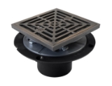 Sioux Chief 821-200ARBQ Shower Pan Drain, 2 in, Solvent Weld, 4-1/2 in Grid, ABS Drain