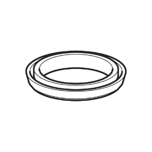 Geberit 241868001 U-Cup Seal, For Use With Geberit Sigma and Kappa concealed tanks 2x6 Valve Basket, Black