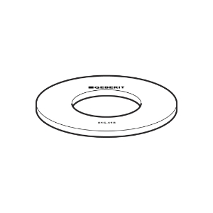 Geberit 816418001 Flat Gasket, 2 mm THK Wax, For Use With Geberit Sigma and Kappa concealed tanks 2x6/Flush Valve, Silicone, White