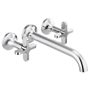 Brizo® T70475-PCLHP Odin® Wall Mount Tub Filler, 9.3 gpm Flow Rate, 7-7/8 in Center, Polished Chrome, 2 Handles, Commercial/Residential