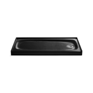 Kohler® 9054-7 Salient® Single Threshold Shower Receptor, Black, Right Drain, 60 in L x 30 in W x 3-3/4 in D