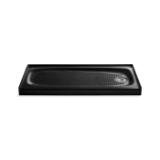 Kohler® 9054-7 Salient® Single Threshold Shower Receptor, Black, Right Drain, 60 in L x 30 in W x 3-3/4 in D