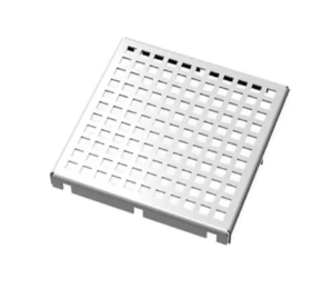 Infinity Drain® LQ52PS 5"x5" LQ5 Squares Pattern Strainer-2" Throat in Polished Stainless Steel