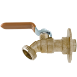 LEGEND® 107-474 T-541FLG Ball Valve Flanged Sillcock, 1/2 x 3/4 in Nominal, C x Male Garden Hose Thread End Style, Brass Body, Lever Handle Actuator