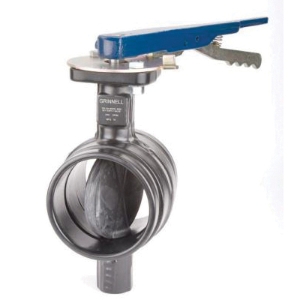 Grinnell Fire B30240EL Butterfly Valve, 4 in Nominal, Grooved End Style, 150 lb, Ductile Iron Body, EPDM Softgoods