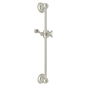 Perrin & Rowe® 1200PN Arcana Slide San Giovanni Holborn Shower, 24 in OAL, Brass, Polished Nickel