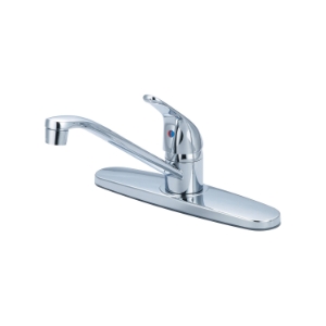 OLYMPIA K-4160H Kitchen Faucet, 1.5 gpm, 8 in Center, 360 deg Swivel Spout, Polished Chrome, 1 Handle, Side Spray(Y/N): No