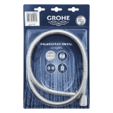 GROHE 28142000 RelexaFlex Shower Hose, 49 in L, Metal, StarLight® Polished Chrome