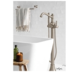 Moen® 9025BN Belfield™ Floor Mount Tub Filler Faucet, Brushed Nickel, 1 Handle, Commercial