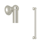 Perrin & Rowe 1251PN Cross Collection Decorative Grab Palladian, 1-3/8 in Dia x 24 in L, Polished Nickel, Solid Brass