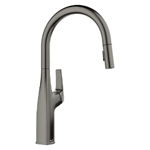 Blanco 443267 Rivana™ Kitchen Faucet, 1.5 gpm Flow Rate, Satin Dark Steel, 1 Handle, 1 Faucet Hole, Commercial