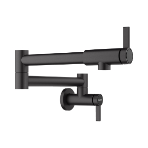 Blanco 527486 Culina II Pot Filler, Commercial, 1.5 gpm Flow Rate, 180 deg Swivel Spout, 2 Handles, Matte Black