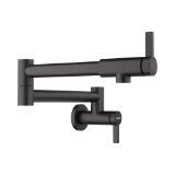 Blanco 527486 Culina II Pot Filler, Commercial, 1.5 gpm Flow Rate, 180 deg Swivel Spout, 2 Handles, Matte Black