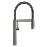 Blanco 527482 Culina II Kitchen Faucet, 1.5 gpm Flow Rate, Satin Dark Steel, 1 Handle, 1 Faucet Hole, Commercial