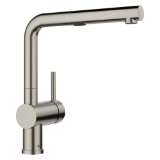 Blanco 443251 Linus Kitchen Faucet, Commercial, 1.5 gpm Flow Rate, 160 deg Swivel Spout, Satin Platinum, 1 Handle, 1 Faucet Hole