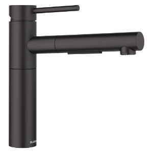 Blanco 527560 Alta II Kitchen Faucet, 1.5 gpm Flow Rate, 140 deg Swivel Spout, Matte Black, 1 Handle, 1 Faucet Hole