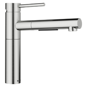 Blanco 527559 Alta II Kitchen Faucet, 1.5 gpm, 140 deg Swivel Spout, PVD Steel, 1 Handle, 1 Faucet Hole