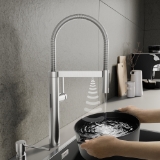 Blanco 527470 Culina II Kitchen Faucet, 1.5 gpm Flow Rate, PVD Steel, 1 Handle, 1 Faucet Hole, Commercial