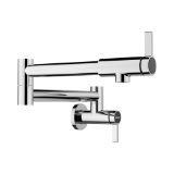 Blanco 527485 Culina II Pot Filler, Commercial, 1.5 gpm Flow Rate, 180 deg Swivel Spout, 2 Handles, Chrome