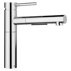 Blanco 527558 Alta II Kitchen Faucet, 1.5 gpm Flow Rate, 140 deg Swivel Spout, Chrome, 1 Handle, 1 Faucet Hole