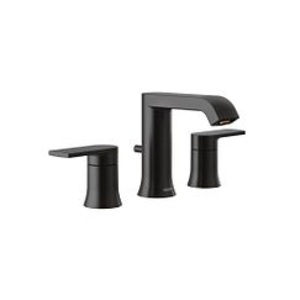 Moen® TV6708BL Genta™ LX Low Lead Bathroom Faucet, 1.2 gpm, 8 to 16 in Center, Matte Black, 2 Handles
