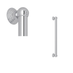 Perrin & Rowe 1260APC Rohl Cross Collection Decorative Grab Palladian, 18 in L, Polished Chrome, Solid Brass