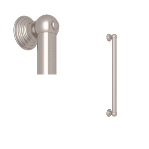 Perrin & Rowe 1260STN Rohl Cross Collection Decorative Grab Palladian, 18 in L, Satin Nickel, Solid Brass