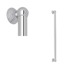 Perrin & Rowe 1261APC Rohl Cross Collection Decorative Grab Palladian, 24 in L, Polished Chrome, Solid Brass