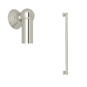 Perrin & Rowe 1261PN Cross Collection Decorative Grab Palladian, 24 in L, Polished Nickel, Solid Brass