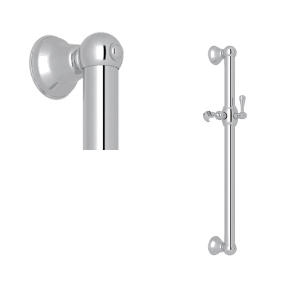 Rohl® 1271APC Cross Collection Decorative Grab Palladian, 24 in L, Polished Chrome, Solid Brass