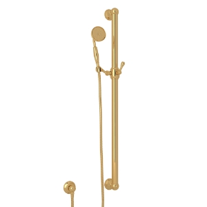 Rohl® 1272EIB Traditional Round Grab Bar, 1-Function Shower Head, 1.8 gpm Flow Rate, Italian Brass