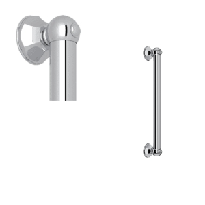 Rohl® 1277APC Italian Country Bath Decorative Grab Palladian, 18 in L, Polished Chrome, Solid Brass