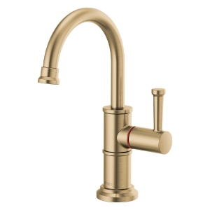 Brizo® 61325LF-H-GL Artesso® Instant Hot Faucet, 1 gpm at 60 psi Flow Rate, Luxe Gold, 1 Handle