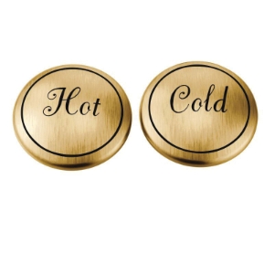 Moen® 221672BG Hot/Cold Handle Cap Kit, Weymouth™, Brushed Gold